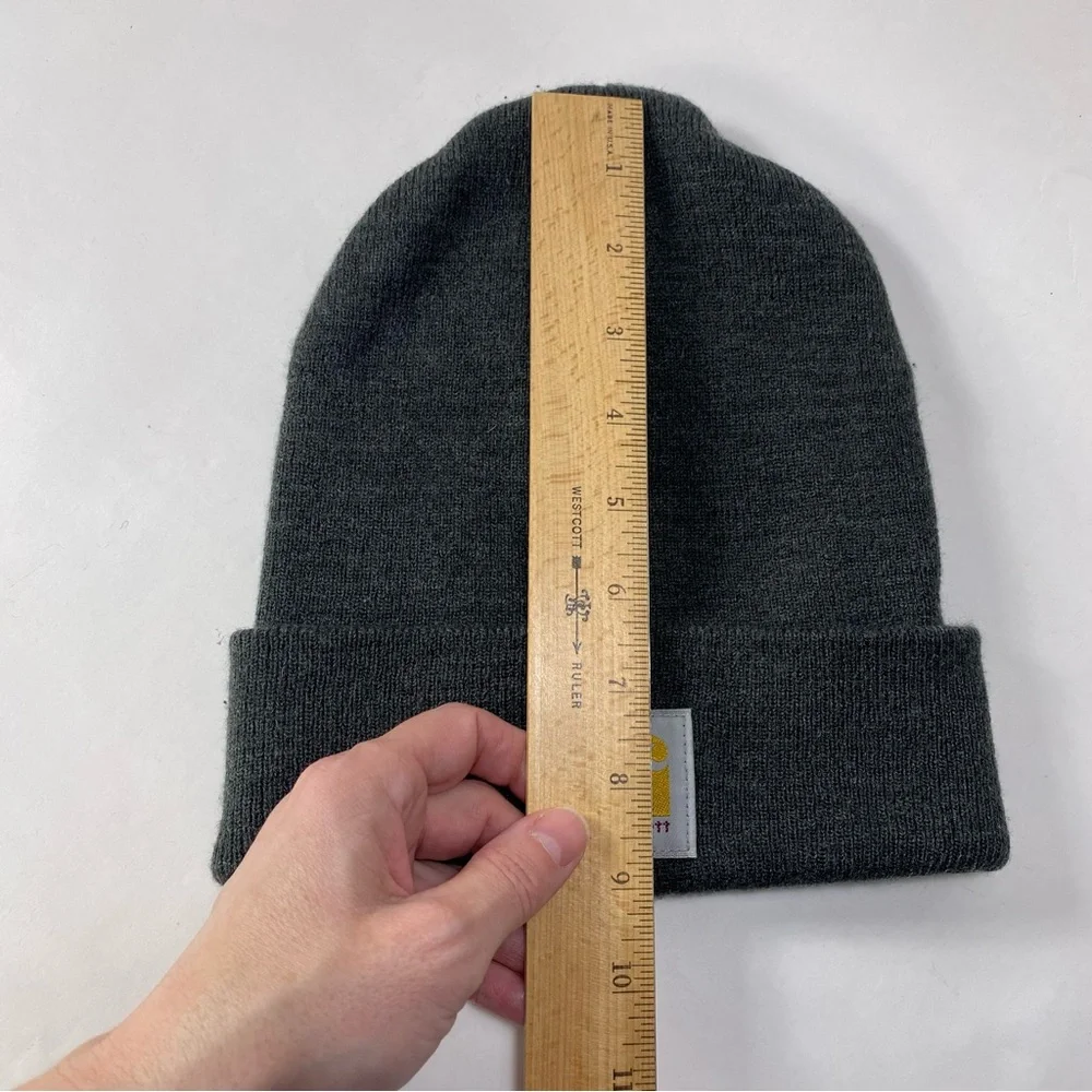 Carhartt Gray Knit Cuffed Foldover Classic Beanie Hat - Unisex